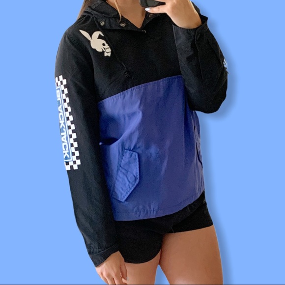 SOLD on Depop 💣 Darklight Blackjack Windbreaker - Picture 1 of 4
